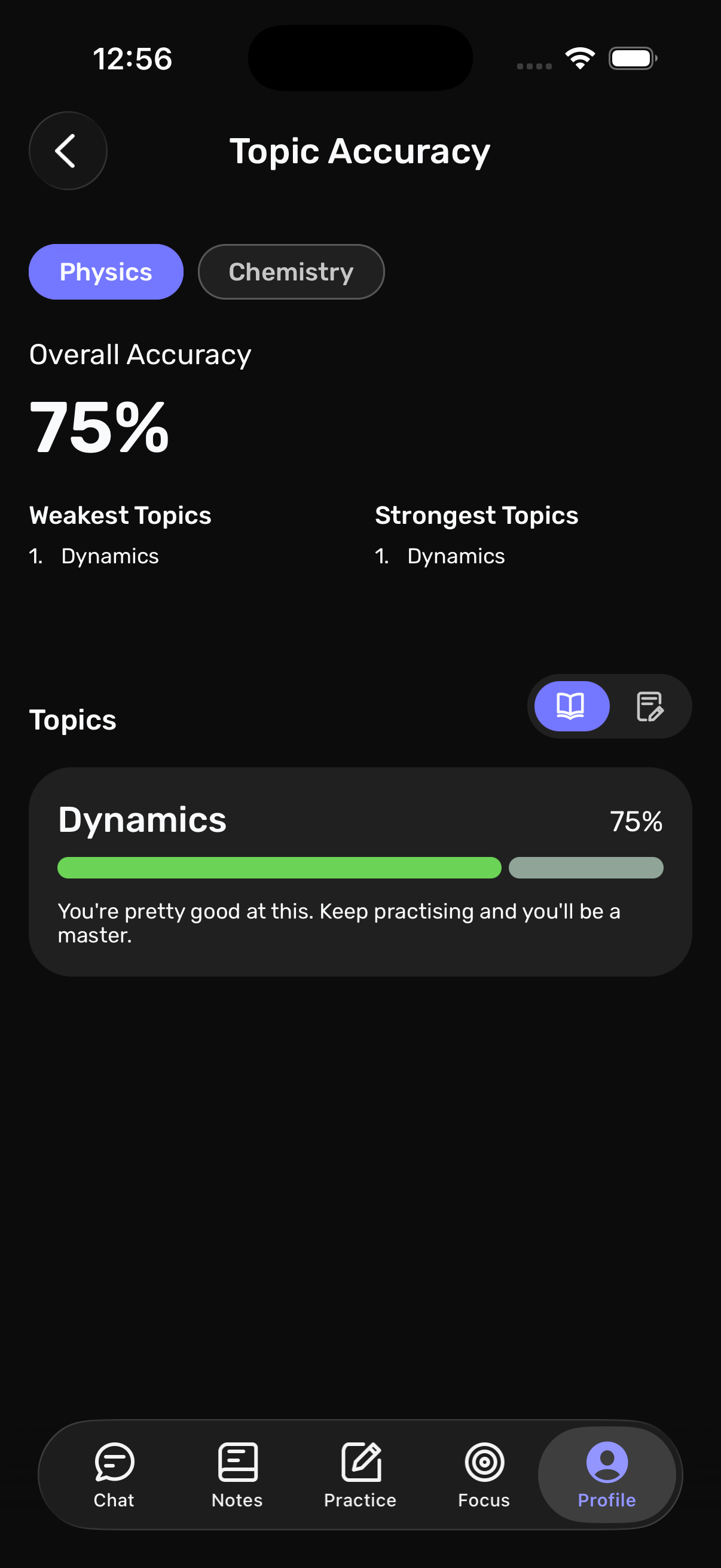 Vector topic accuracy on iOS