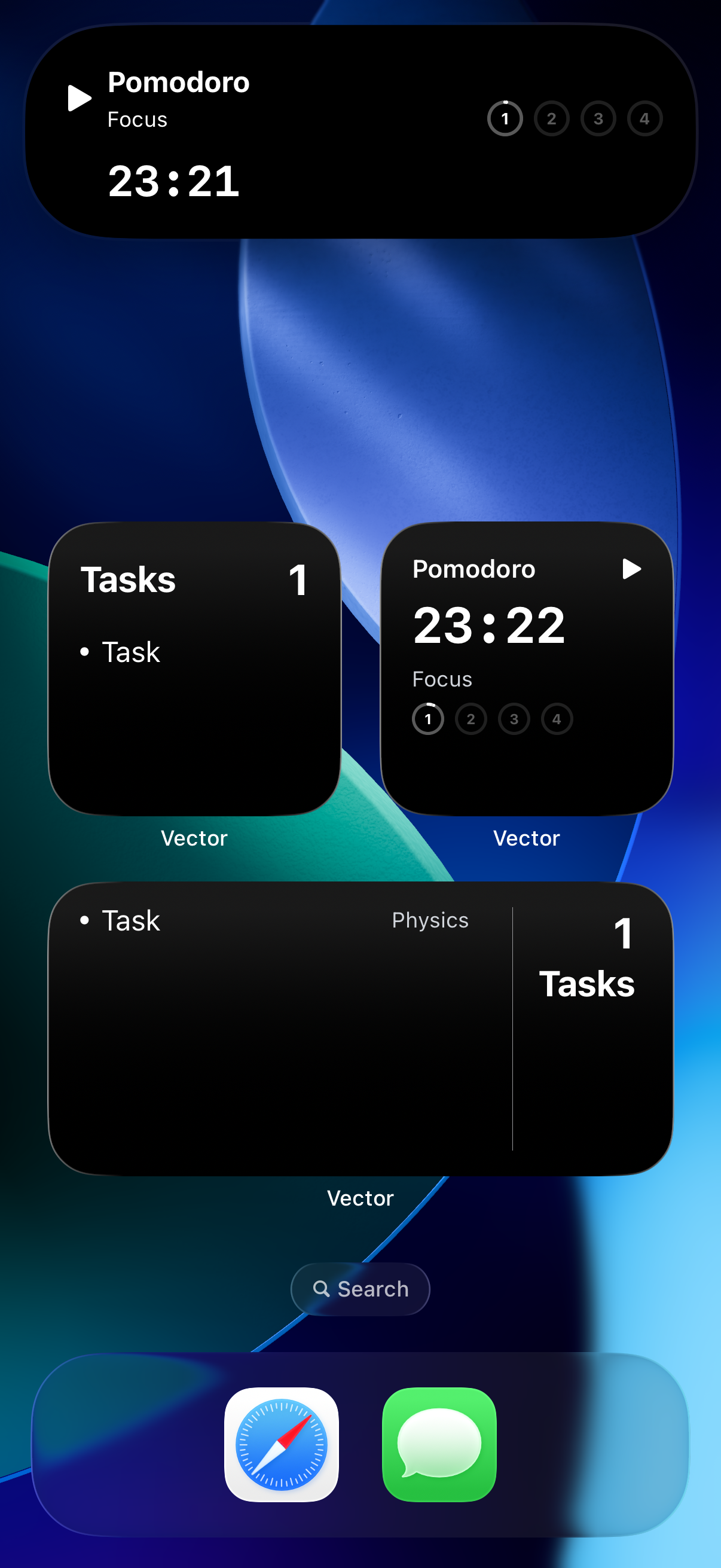 Vector widgets on iOS