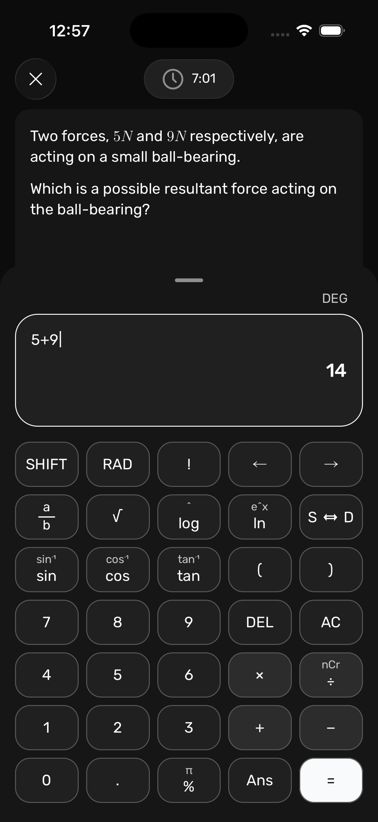 Practice calculator on Vector for iOS