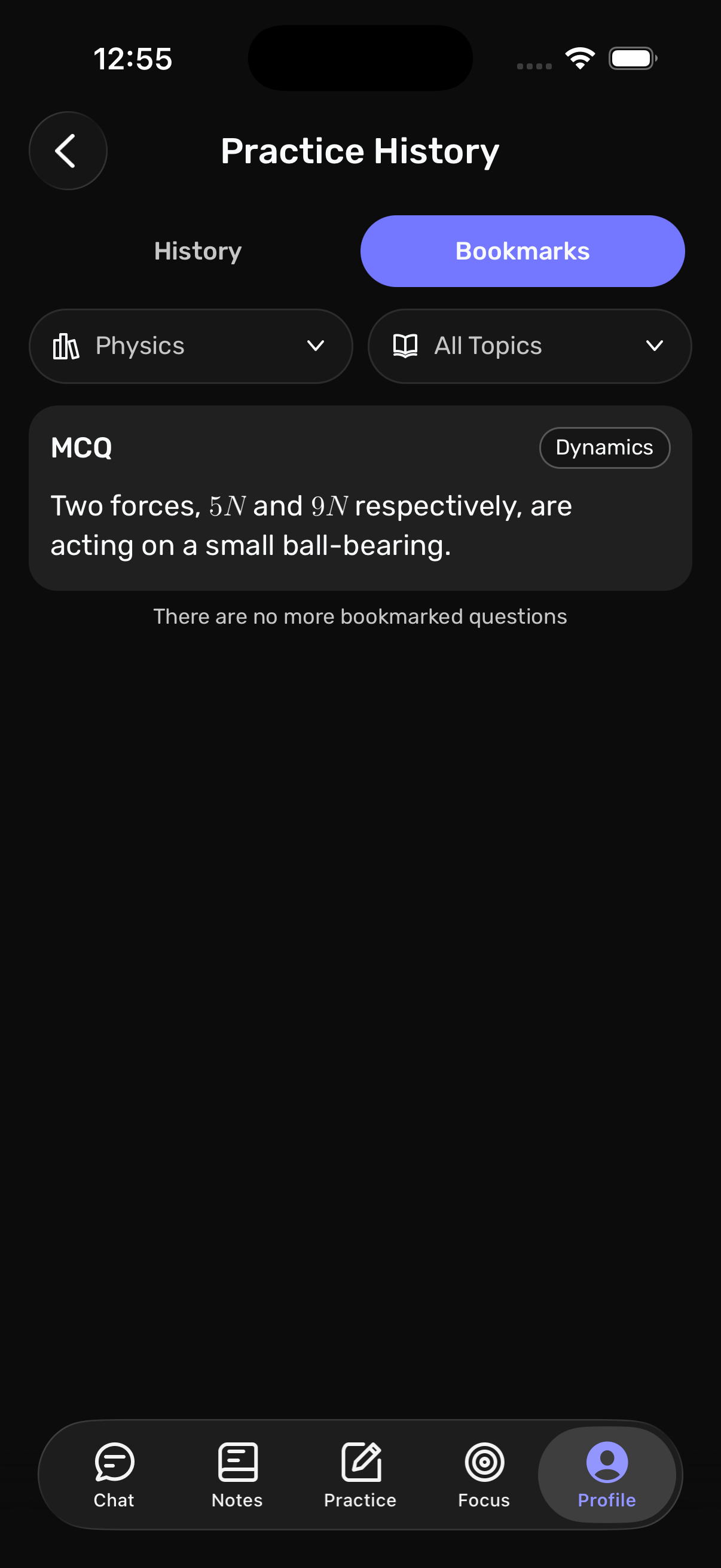 Vector bookmarked questions on iOS